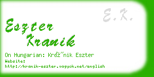 eszter kranik business card